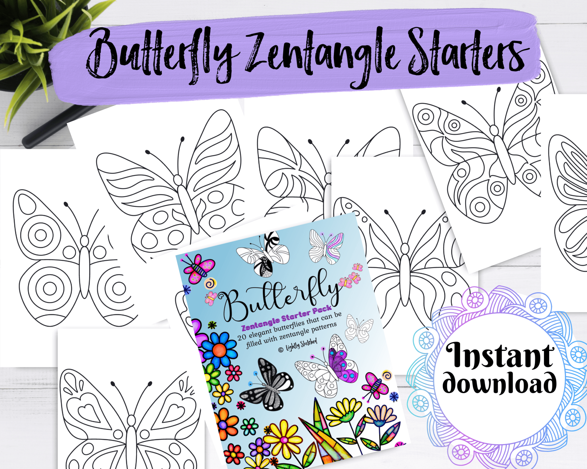 Zentangles | Mindfulness Activities For Kids | Lightly Sketched