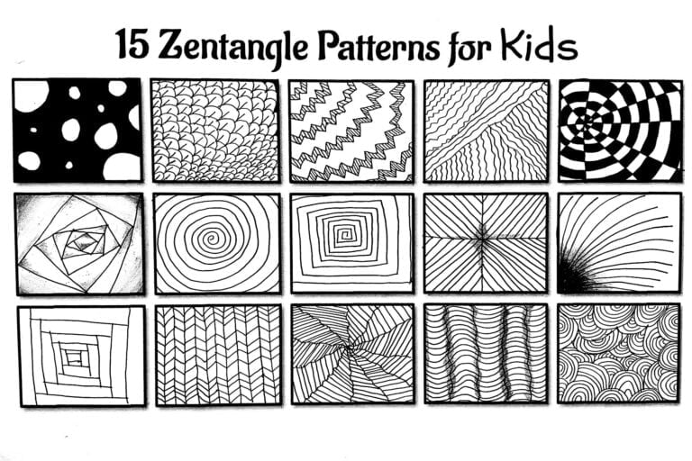 9 easy zentangle patterns for beginners / Quick zentangle 