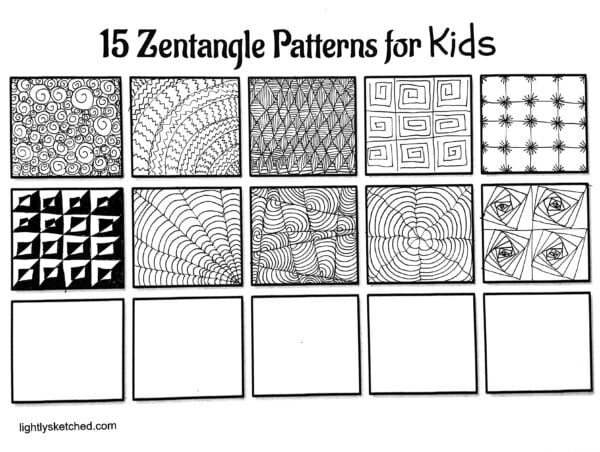 Beginner Zentangle Patterns Part 2 | Mindfulness Activities For Kids
