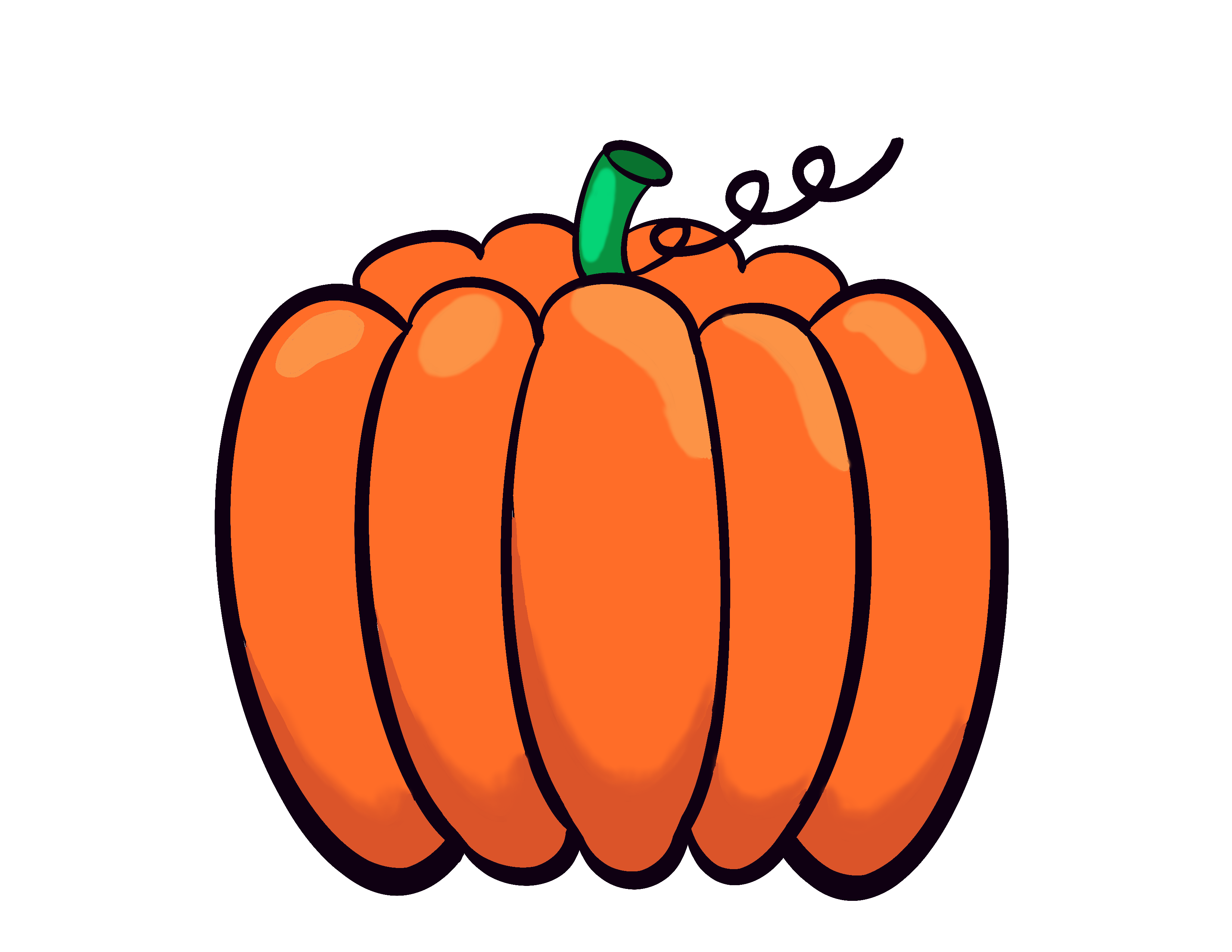 simple pumpkin drawing