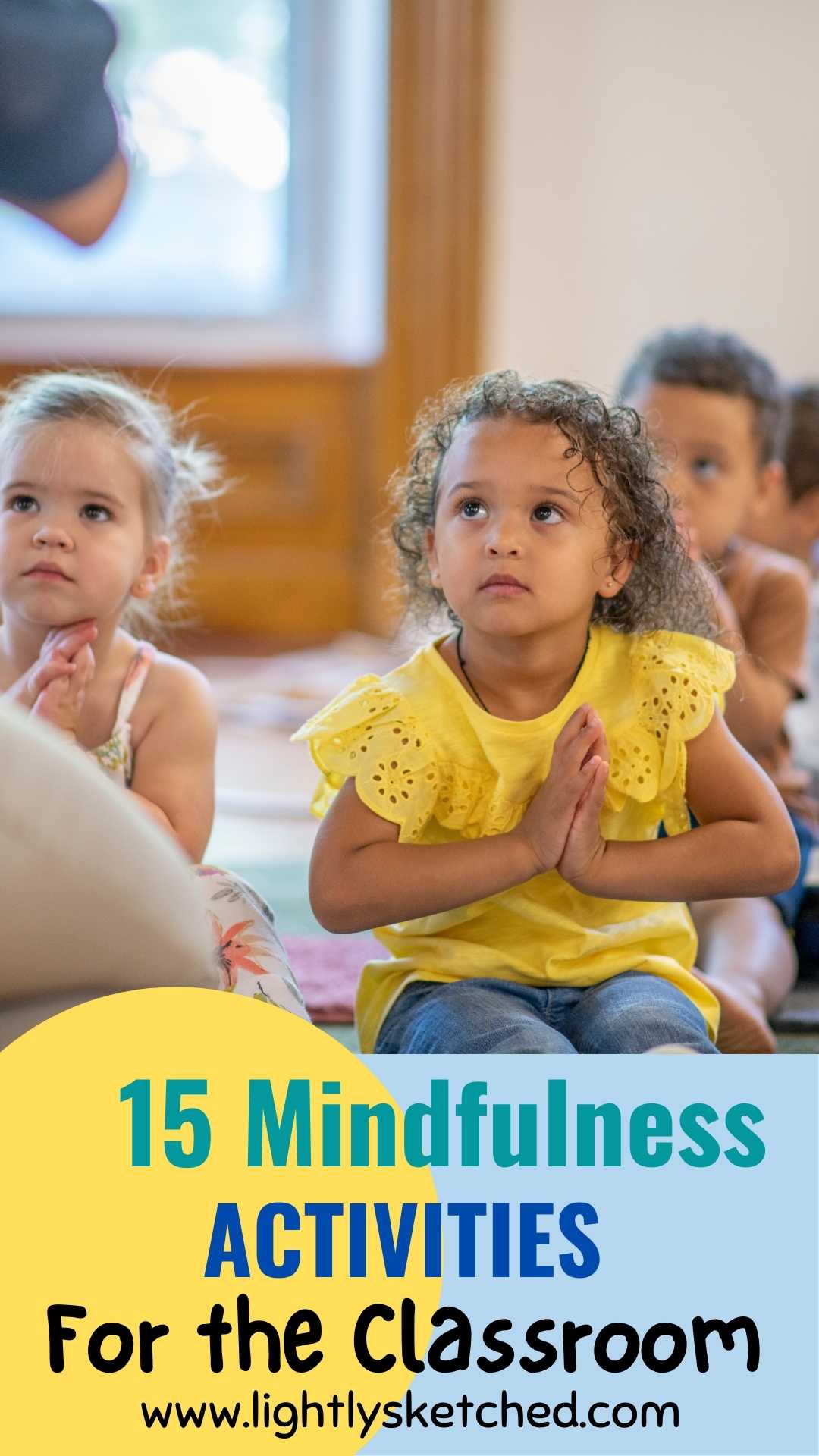 Mindfulness in the classroom child meditating
