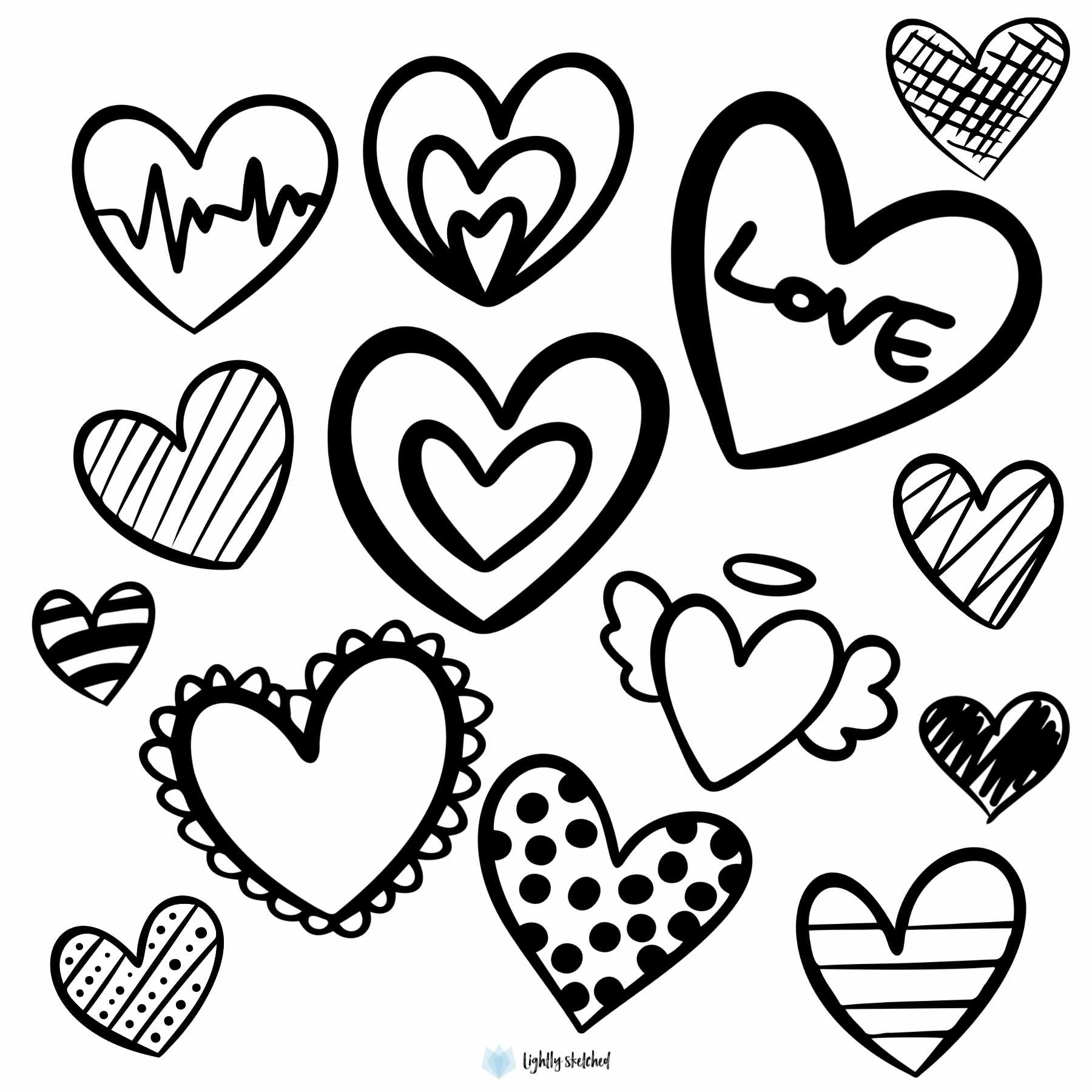 Easy Doodles | Cute and Easy Doodles to Draw | Lightly Sketched