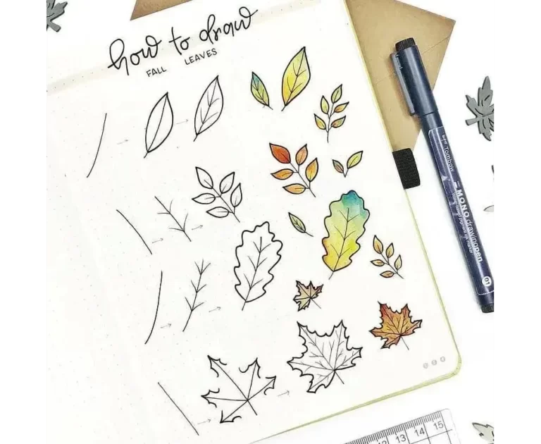 How to Draw Fall Leaves