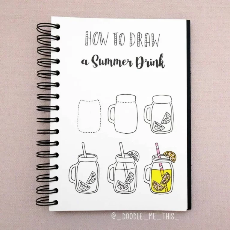 How to Draw a summer drink