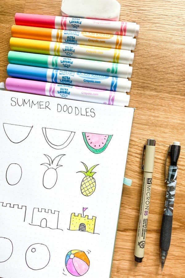 How to draw summer doodles
