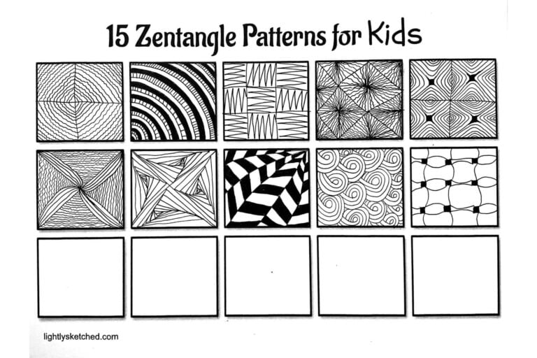 Zentangle patterns row 2