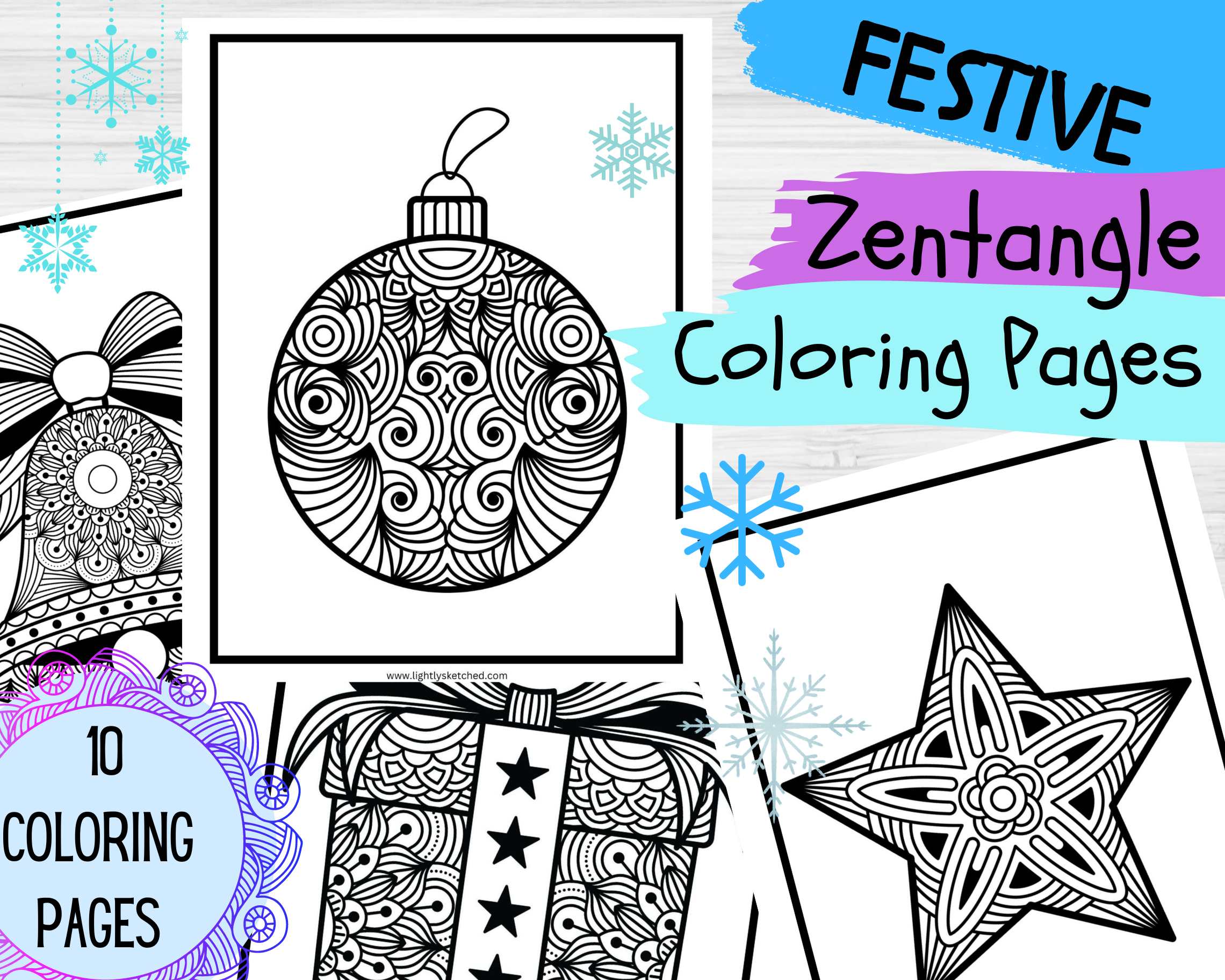 Christmas Zentangle Coloring Pages At Getcolorings Co - vrogue.co