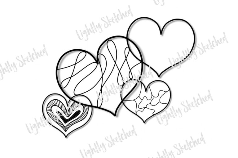 Hearts divided into sections