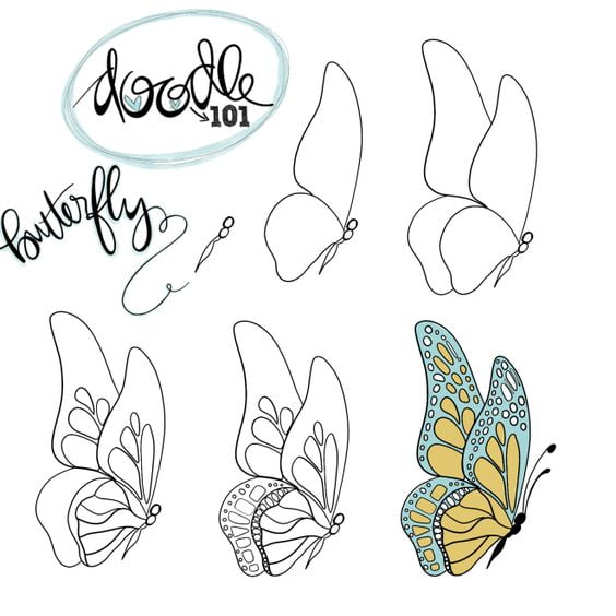 Doodle Butterfly 1