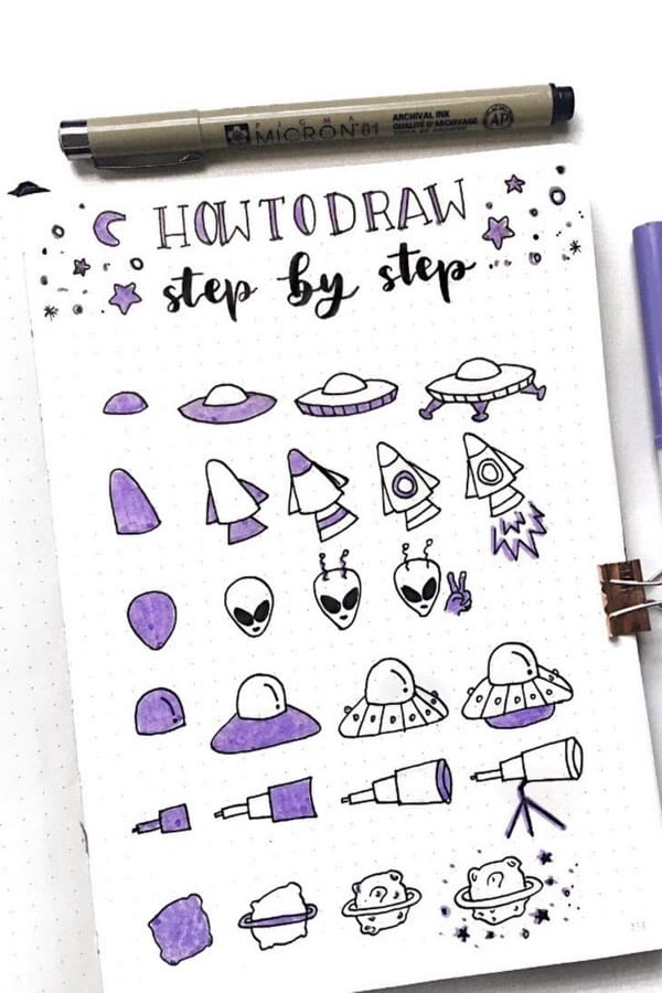 How to Doodle Space Aliens