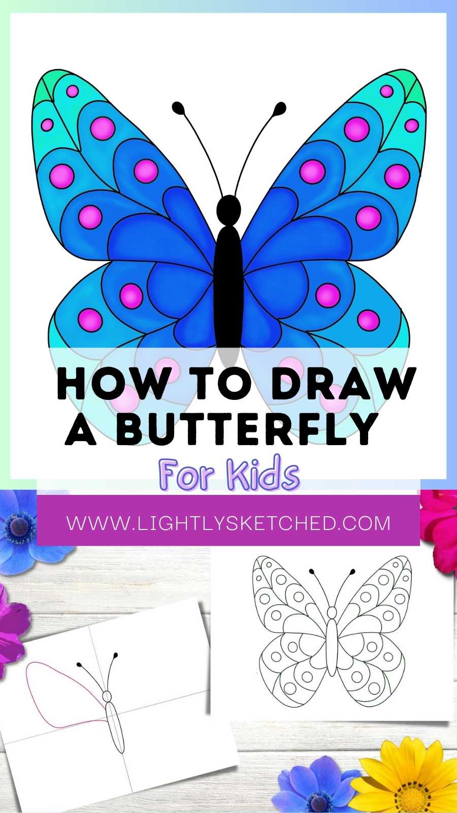 Butterfly Drawing for Kids || How to draw a Butterfly Easy-vinhomehanoi.com.vn