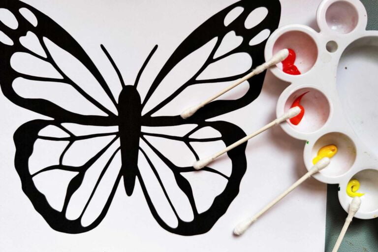 Q-tips with butterfly