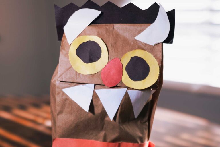 Paper bag craft monster