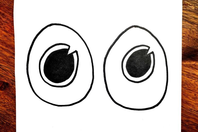 Steps to draw the eyes