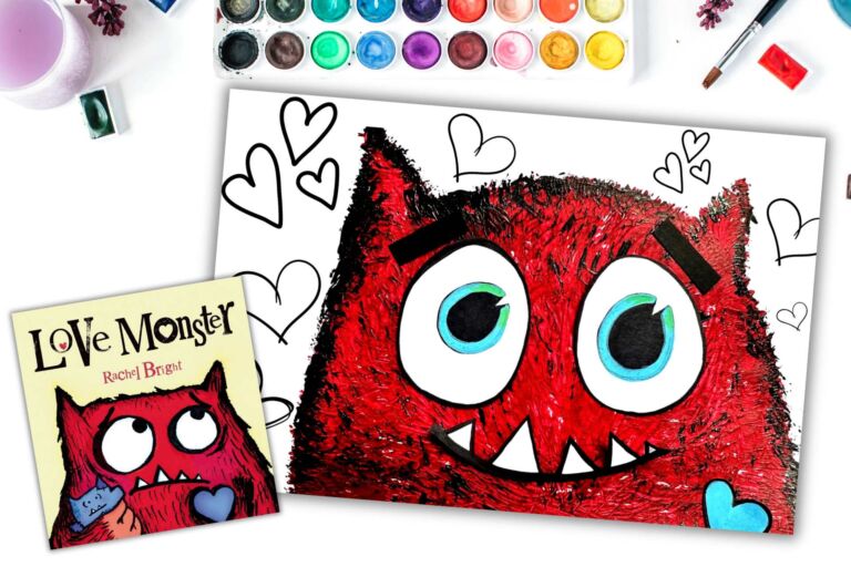 Love monster with picture book