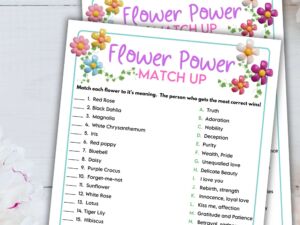 Flower matching game
