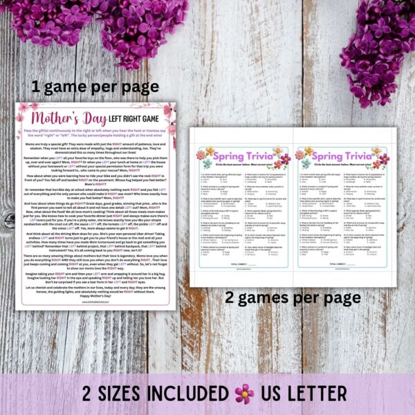 Mother’s Day Left, Right Game - Image 3