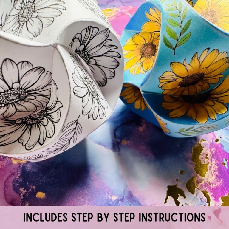 floral paper globes