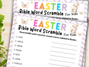 Easter Bible Word Scramble