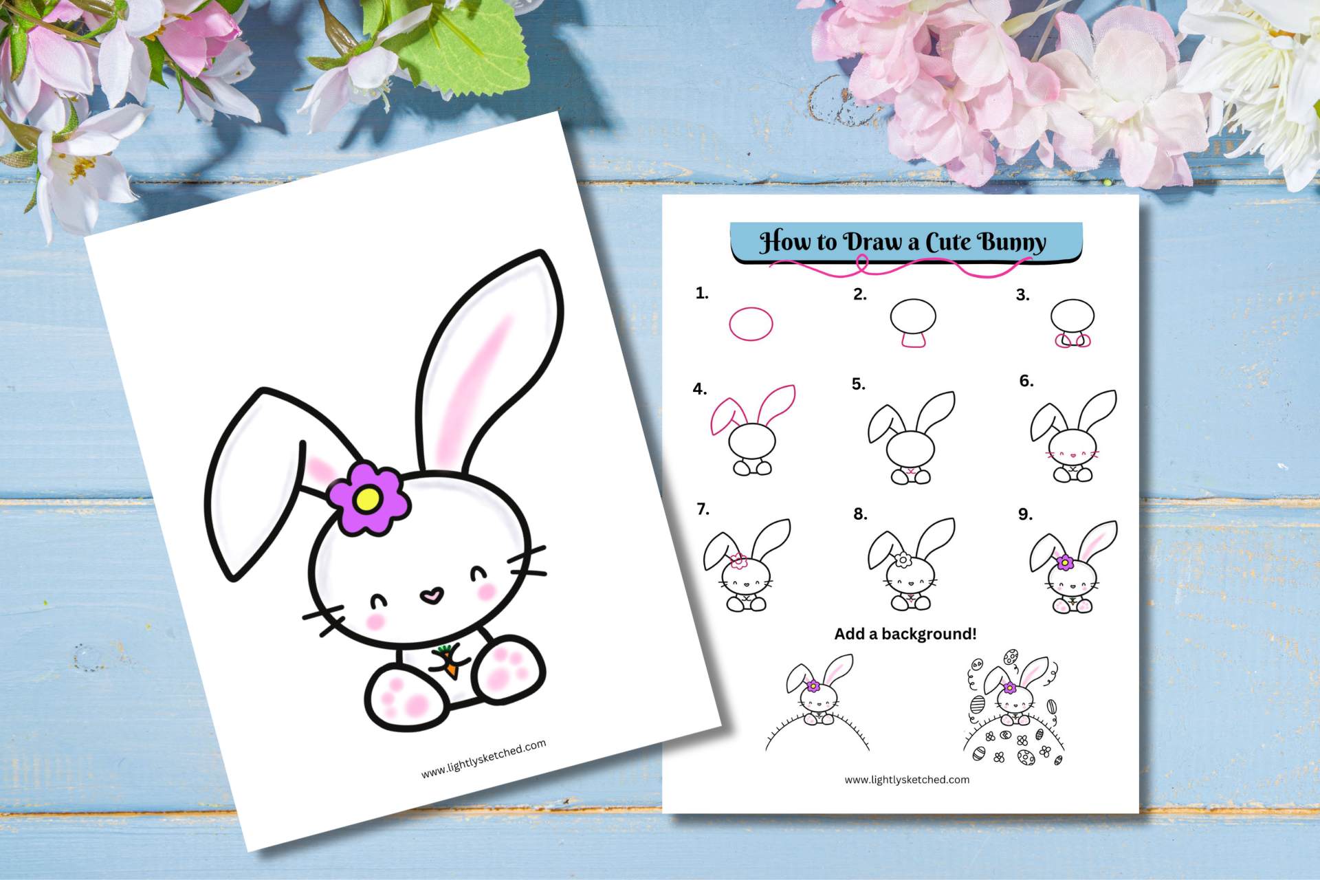 how to draw a cute bunny