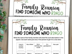 family reunion bingo