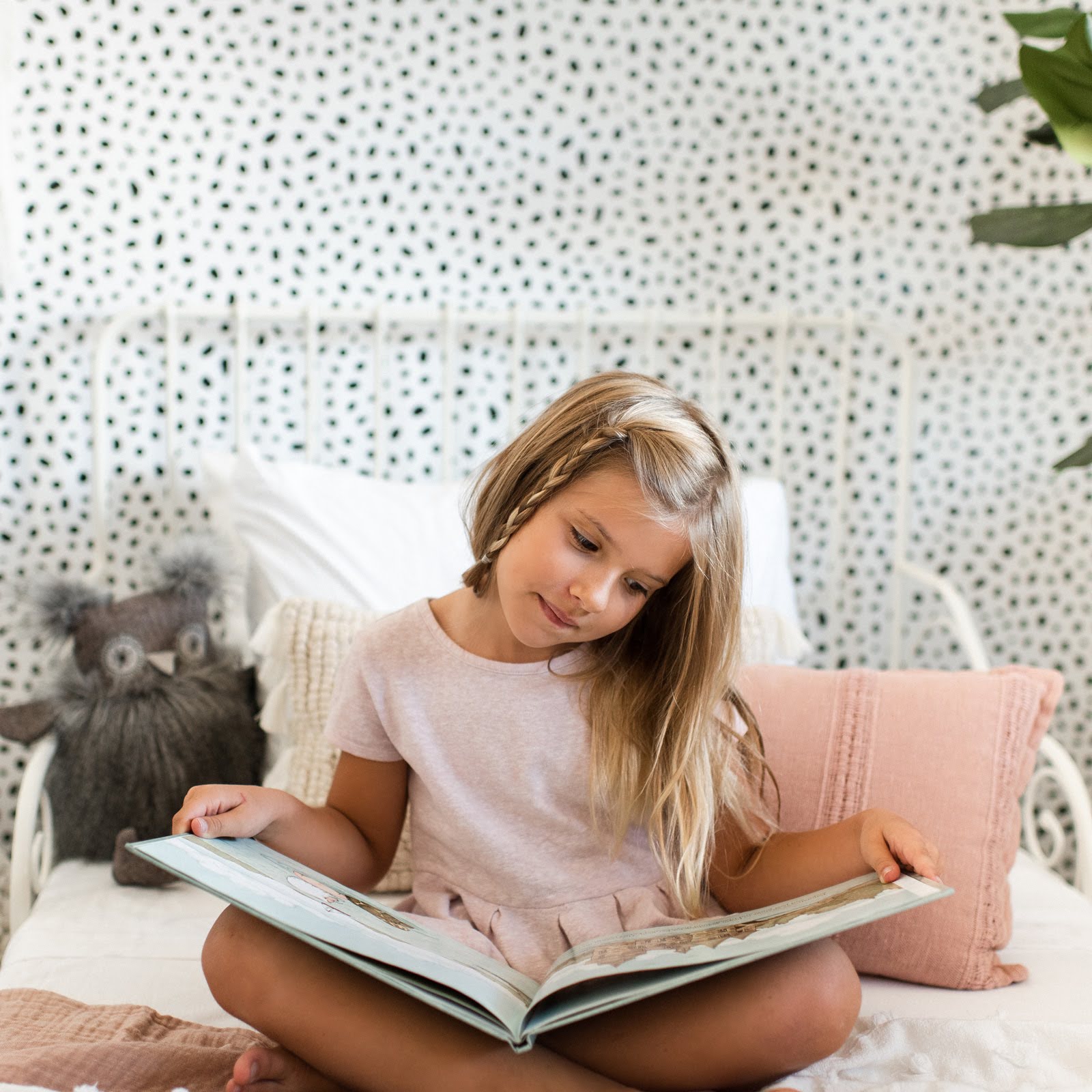 child reading a book