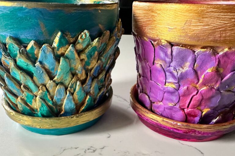 easy mermaid craft with clay scales