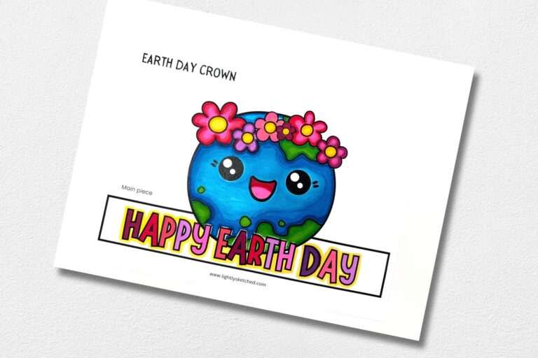 Color the earth day crown