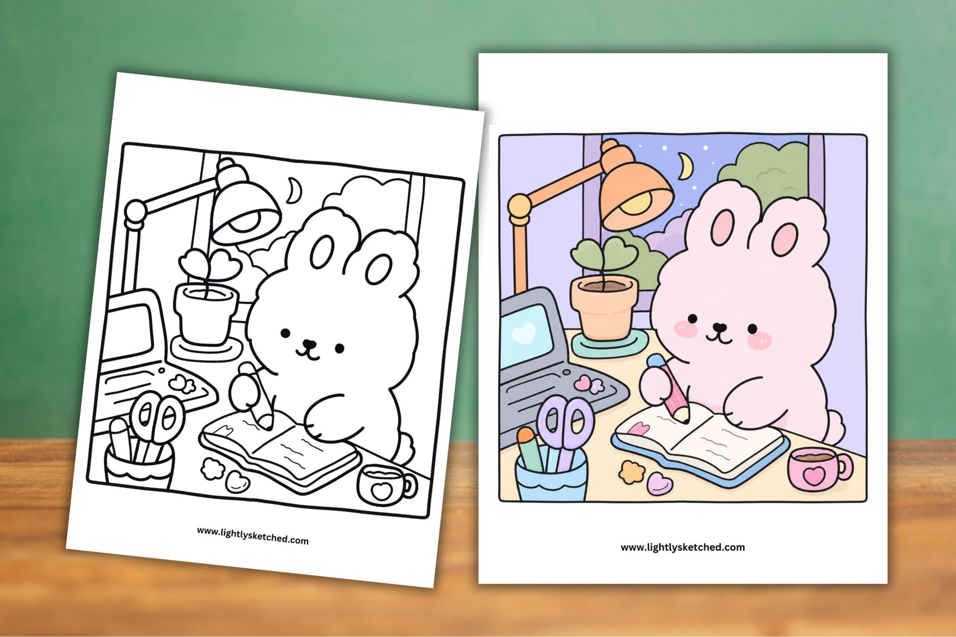 Cute Back to School Animals Coloring Page