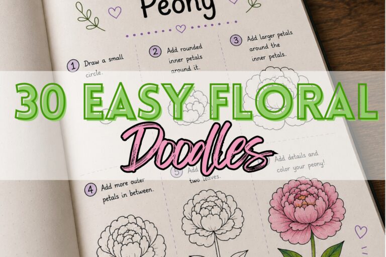 easy floral doodles