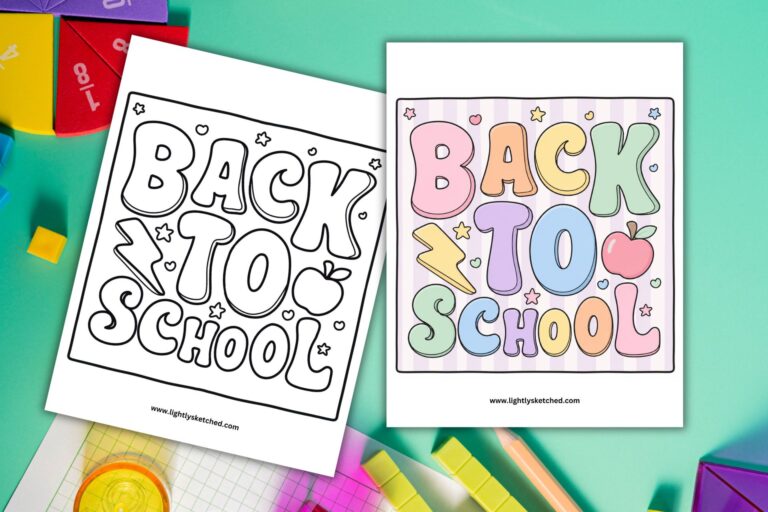 Back to School Coloring Page