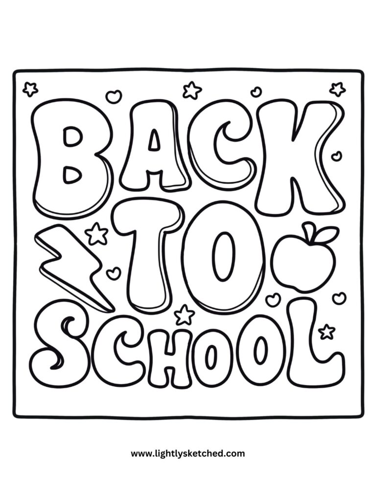 Back to School Coloring Sheet