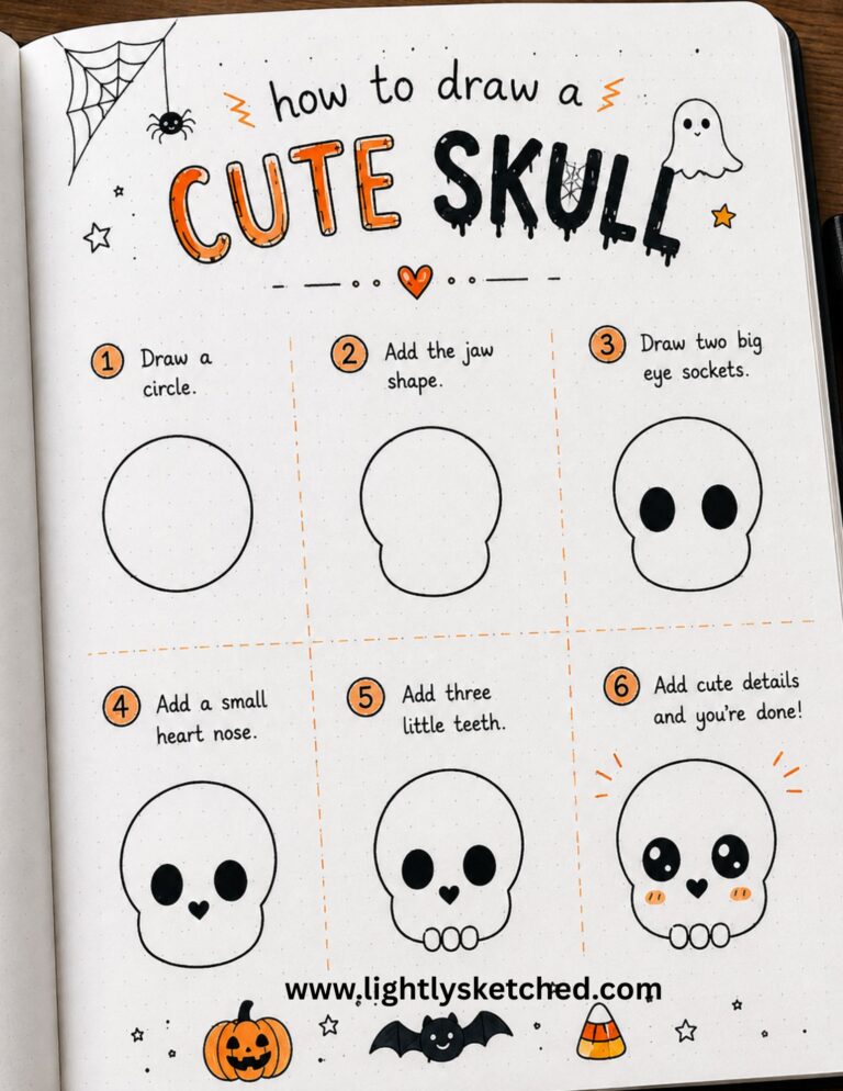 How to Draw a Cute Skull