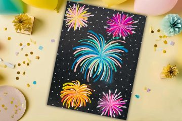 firework art with chalk pastels