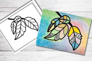 Leaf Zentangle starter