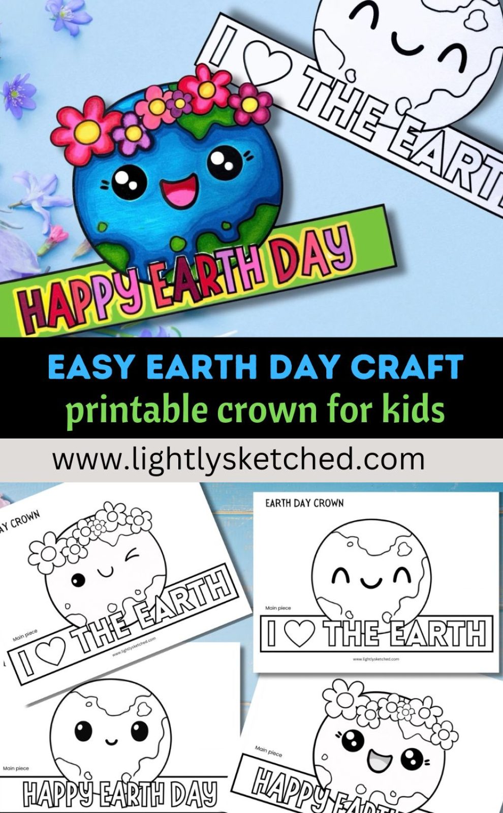 earth day crown pin