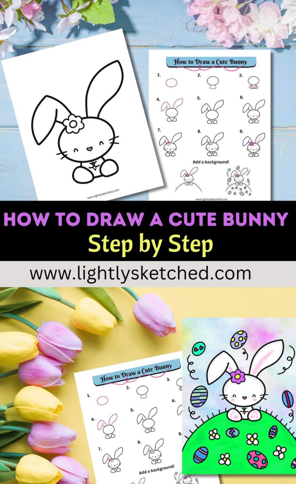 How to draw a bunny pin how to draw a bunny pin