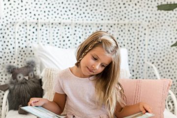 child reading a book